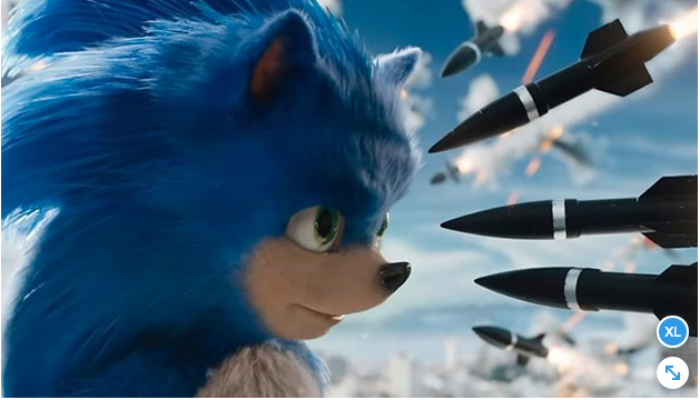 Sonic viendo misiles en camara lenta