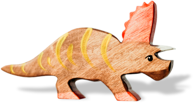 Dinosaurio de madera