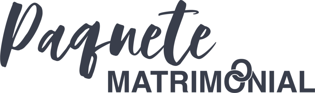 Logo de paquete matrimonial en color oscuro