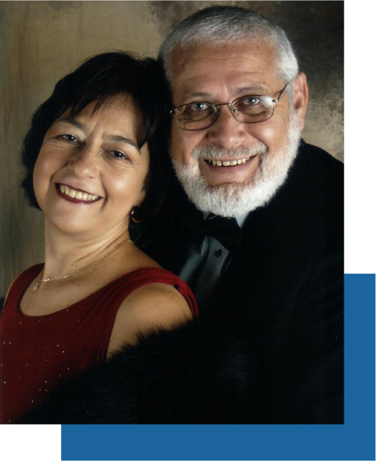 Foto de Serafin contreras junto a su esposa