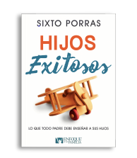 Libro de Hijos Exitosos donde aparece un juguete de madera en forma de avion