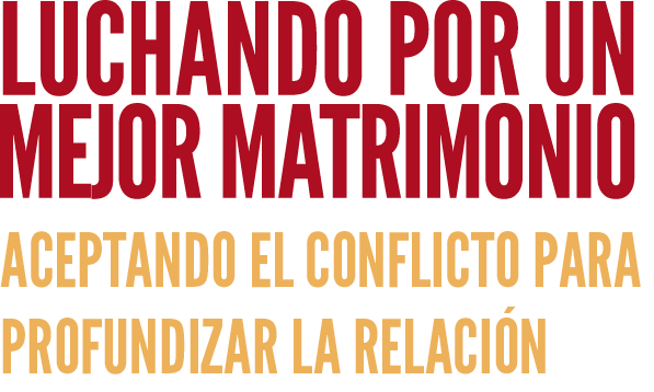 Logo Luchando por un mejor matrimonio rojo con amarillo