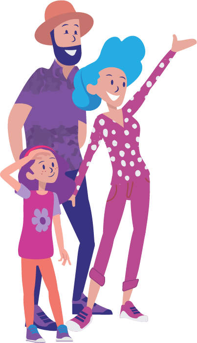 Ilustracion de Familia Feliz
