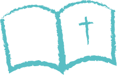 icono de una biblia turquesa