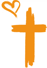 icono de una cruz amarilla y un corazón