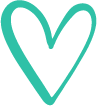 Símbolo de corazón turquesa