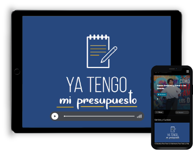 Ipad mostrando una tableta con el curso ya tengo mi presupuesto